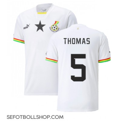 Billiga Ghana Thomas Partey #5 Hemma fotbollskläder VM 2022 Kortärmad